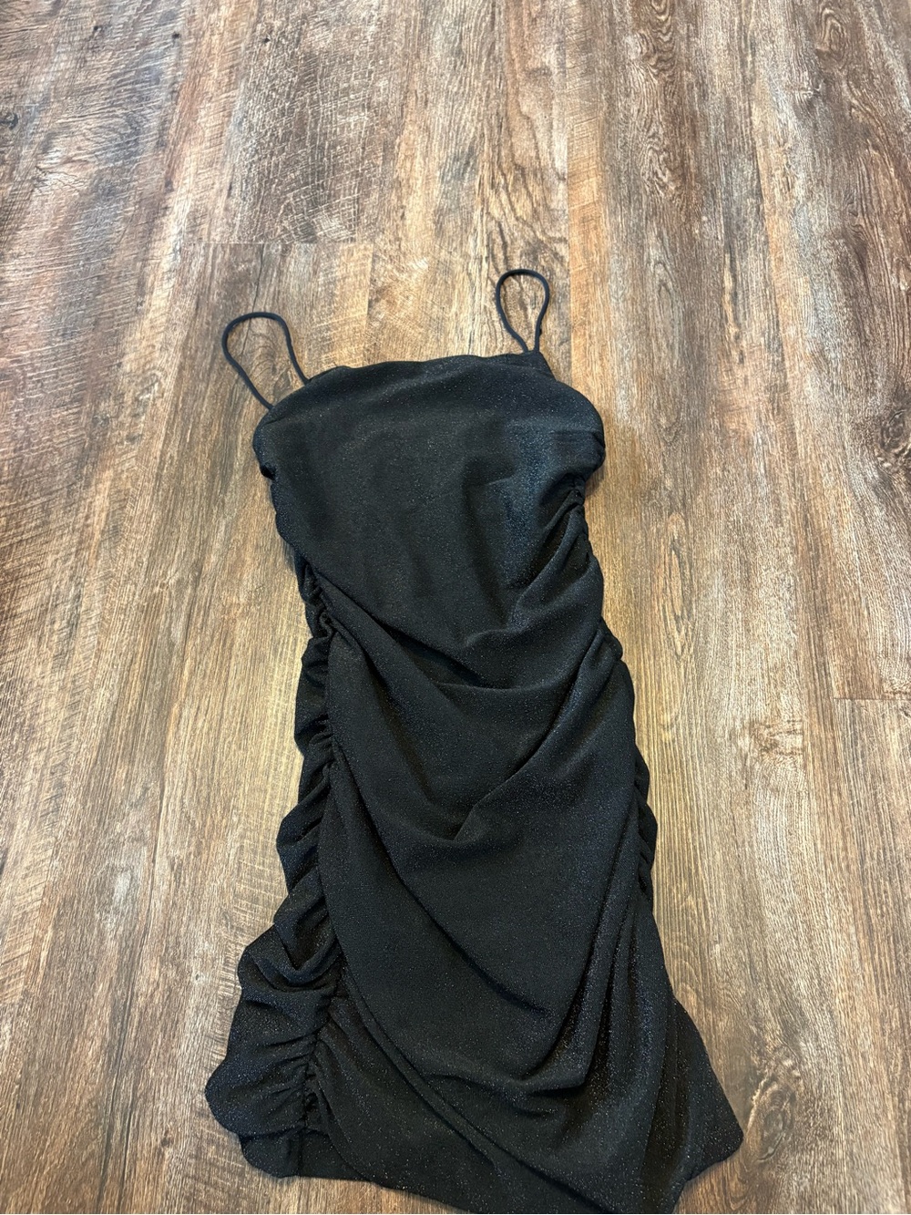 Black Spaghetti Strap Hoco Dress!